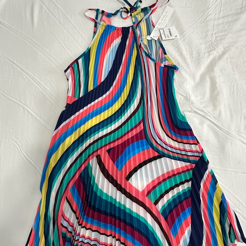 NWT Colorful Striped La Blanca Dress